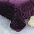 thumbnail image 5 of JML 3.3 lb Lightweight Embossed Plush Fleece Bed Blanket, Purple, Full/Queen, 5 of 5
