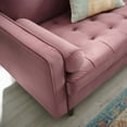 thumbnail image 4 of Loveseat Sofa, Velvet, Pink, Modern Contemporary Urban Design, Living Lounge Room Hotel Lobby Hospitality, 4 of 9