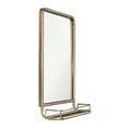 thumbnail image 4 of Creative Co-Op Metal Framed Wall Mirror with Shelf, Brass, 4 of 5