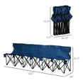 thumbnail image 3 of Outsunny 6 Seat Sport Bench, Folding Portable Outdoor Bench, Blue, 3 of 9