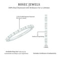 thumbnail image 5 of Rosec Jewels Natural Diamond Full Eternity Ring for Women - Diamond Stackable Ring - HI-SI Quality - With Jewelry Box, 10K White Gold, US 9.00, 5 of 8