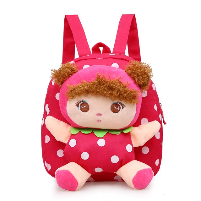 Mochila linda para niños pequeños, muñeco de peluche, juguete, merienda, bolsa de viaje, bolso de hombro preescolar, regalo para niños ER