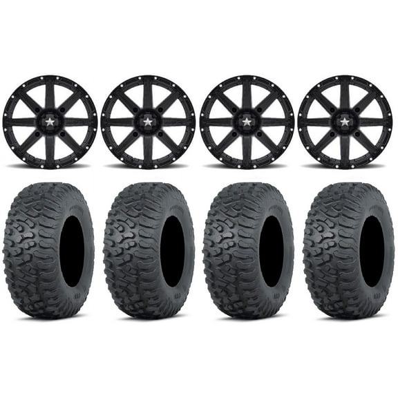 MSA Clutch 12" Wheels Black 26" Terra Hook Tires Kawasaki Teryx Mule