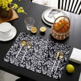 thumbnail image 3 of Black Spring Floral Placemats Set of 4, Farmhouse Flowers Elegant Pastoral Placemats for Dining Table, Place Mats for Kitchen Tabletop, Waterproof Wipeable Dining Table Mats Set, 3 of 9