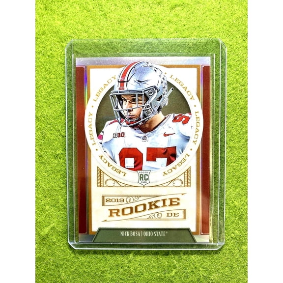 Nick Bosa RED PRIZM # /100 RUBY ROOKIE CARD JERSEY #97 OHIO STATE RC 2020 Legacy