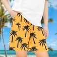 thumbnail image 2 of Hvobtty Toddler Casual Shorts Pants, Toddler Summer Short Pants, Children's Summer Beach Hawaiian Print Boys Elastic Waistband Pocket Casual Pants Loose Shorts Yellow 9-10 Years, 2 of 5
