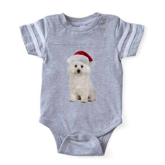 CafePress - Bichon Frise Christmas - Cute Infant Baby Football Bodysuit