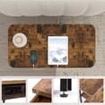 thumbnail image 5 of Set of 2 End Table with Charging Station, Sofa Couch Table with USB Ports and Outlets, Flip Top Narrow Nightstand for Living Room Bedroom, Rustic Brown, 5 of 6