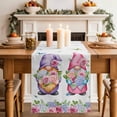 thumbnail image 2 of Table Runner - 120 Inch Long, Spring Gnomes Kitchen Dining Table Runner Dresser Scarves, Botanical Rose Flower Leaves Butterfly Farmhouse Decor for Coffee Tables Wedding Party Banquet, 2 of 8