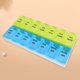 thumbnail image 2 of Dispensador de tabletas medicinales 2 veces al día Contenedores de pastillas AM/PM Tapas transparentes portátiles a prueba de humedad para pastillas/vitaminas/suplementos/medicamentos JShteea  El nuevo, 2 of 6