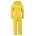 thumbnail image 2 of GILIGEGE Two Piece Sets for Women Pant Color Sport Suit Women Solid and Sweatshirt Hooded Women Suits Sets Yellow Xxl, 2 of 9
