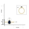 thumbnail image 5 of ANGARA Natural Pear-Shaped 1.52 ct Blue Sapphire Halo Engagement Ring in 14K Yellow Gold for Women (Size-9x6mm) | September Birthstone, Anniversary, Jewelry Gift for Women | Natural Sapphire Ring, 5 of 9