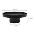 thumbnail image 2 of ABS Cosmetic Tray Organizer, Decorative Storage Tray for Home, Kitchen, Bathroom - Black/White Round Tray (12x26x9.5cm), 2 of 5
