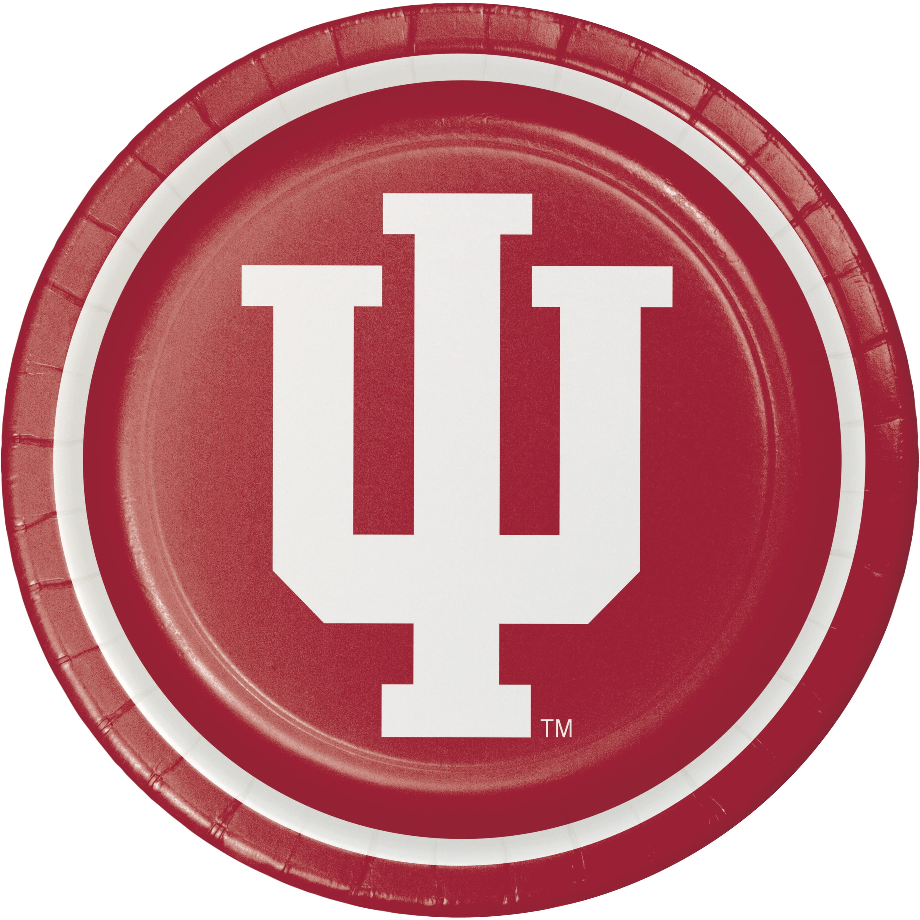 Indiana University Round Paper Plates 24 Count for 24 Guests
