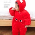 thumbnail image 3 of URMAGIC 0-12 Months Newborn Baby Boy Girl Fall And Winter Snowsuit Fleece Long Sleeve Hooded Romper Outerwear Thicken Warm Bodysuit Jumpsuit, 3 of 4