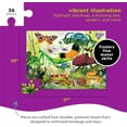 thumbnail image 3 of Crocodile Creek 36-Piece Jigsaw Floor Puzzle - Fun Floor Puzzles for Kids Ages 3-5 - Heavy-Duty Shaped Box for Storage - Backyard Bugs - 27" W x 20" H Finished, 3 of 7