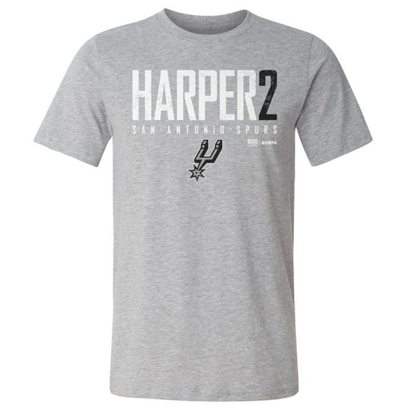 Men's 500 Level Dylan Harper Heather Gray San Antonio Spurs Elite T-Shirt
