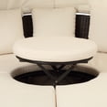 thumbnail image 6 of Outdoor Furniture Round Daybed with Retractable Canopy Height Adjustable Table Footrest Separate Seating and Removable Cushion Backyard Porch Pool Furniture, 6 of 7
