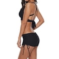thumbnail image 4 of Gibobby Trajes de Natación para Mujer Empuje Bikini Halter Ropa de playa Pantalones cortos Traje de baño con estampado de natación Traje de baño de dos p(Negro,XL), 4 of 5