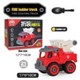 thumbnail image 2 of Esaierr Baby Toddler Toys DIY disassembleable assembly set fire truck toy water spray ladder truck toy kids sanitation engineering toy car 4.3*2.4*3.9inch, 2 of 5