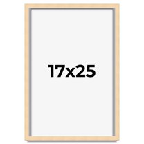 17x25 Frame Beige Real Wood Picture Frame Width 0.75 inches | Interior Frame Depth 0.5 inches |