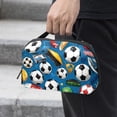 thumbnail image 2 of Football Oxford Fabric Waterproof Digital Bag Cable Organizer Travel Small Holder for Charger, Hard Drive - 5.9x9.44x3.14 in., 2 of 6