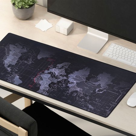 UPC: 0635028902908 | iMounTEK Large Gaming Mouse Pad Non-Slip Rubber Base Mousepad Durable Stitched Edges Smooth Surface  World Map Pattern