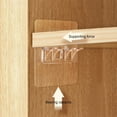thumbnail image 5 of No-Drill Cabinet Support Brackets 10Pcs Shelf Support Peg Self Adhesive Shelves Clips Strong Partition Pin Clear Cabinet Shelf Clips Cabinet Book Shelves Closet Brackets Clapboard Laye - Clear, 5 of 7