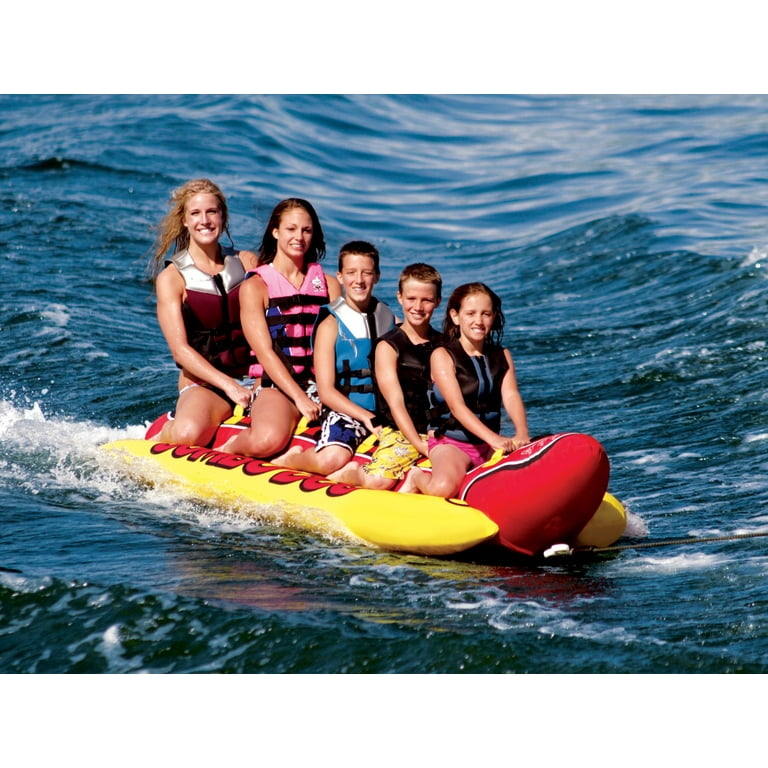 Airhead Water Raft, Floats, HD-5 Jumbo Hot Dog, 5 Person Airhead Water Raft, Floats, HD-5 Jumbo Hot Dog, 5 Person