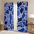 thumbnail image 2 of Castle Fairy Camo Camper Pattern Blackout Curtains Set of 2 (52x84 Each) for Boys, Camouflage Print Window Curtains for Bedroom, Blue Navy, 2 of 6