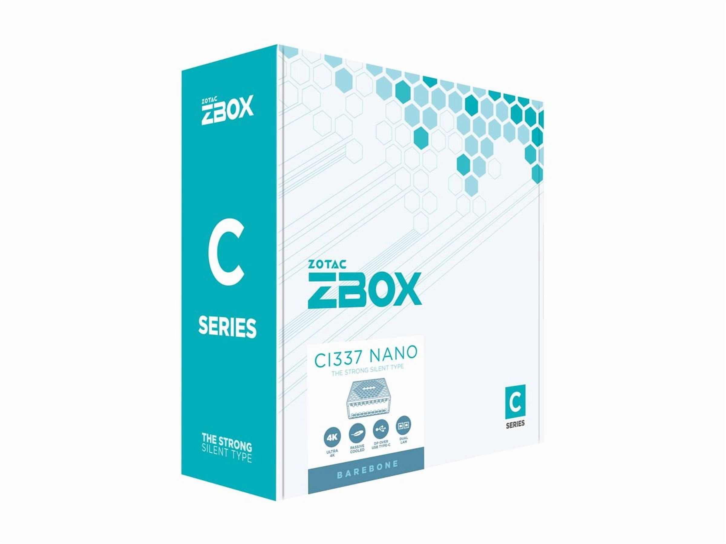 Zotac ZBOX nano ZBOX-CI337NANO-U Barebone System, Mini PC, Intel N-series N100 800 MHz Quad-core (4 Core)