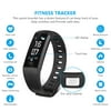 IP67 Waterproof Fitness Tracker Smart Watch Bracelet Band Heart Rate Monitor for Android iPhone - Black
