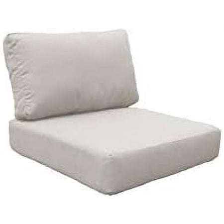 Covers For Low-Back Chair Cushions 6 Inches Thick In Beige (Cushions Not Included)