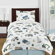 Sweet Jojo Designs Construction Truck Red Blue and Grey Full/Queen Bed ...