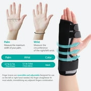 Lefeke Trigger Finger Splint, Multi Finger Brace for Middle, Index, Pinky, Ring Finger, Hand Brace with Finger Support, Straightening Immobilizer for Broken Fingers, Arthritis,Boxing Finger(Black)
