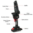 thumbnail image 3 of Mini Chainsaw 6-Inch Chain Saw with 21V 2000mAh Batteries Portable Handheld Electric Chain Saw Double Safety Lock Cordless Chainsaw for Wood Cutting Tree Trimming DIY Projects Gardening Camp, 3 of 6