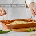 thumbnail image 4 of Exquisite Curling Brownie Pan, Seamless Splice Cake , Rounded Edges For Families Friends, 4 of 8