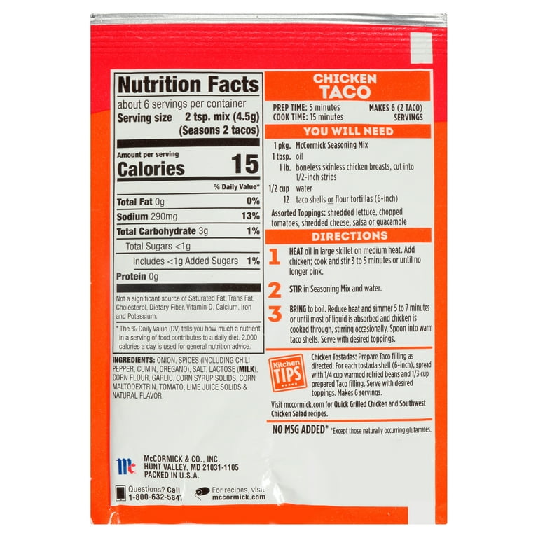 Chicken cheap taco seasoning