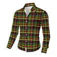 thumbnail image 5 of Mens Sweatshirt 2025 Men’s Button Down Versatile Plaid Shirt Stretch Long Sleeve Casual 2025 Fall Lapel Checkered Dress Shirts, 5 of 8