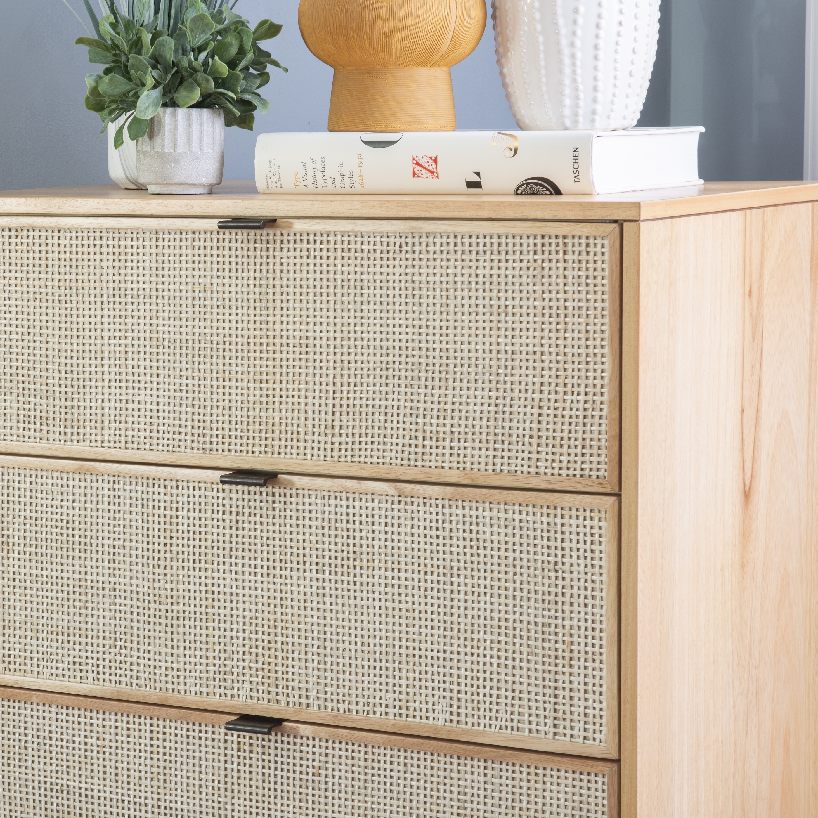 Powell Beelner 5-Drawer Chest, Natural Cane