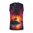 thumbnail image 4 of WAVSUF Summer Men Quick Dry Undershirts Tank Muscle Gym Vest for Mens Sports Tank Tops Printed Round Neck Tops Hawaiian shirt Sleeveles Pullover Multicolor Size XL, 4 of 4
