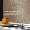 thumbnail image 1 of Domqga Kitchen Faucet Tap, Water Filter, 1/4'' Zinc Alloy Kitchen Faucet Tap Chrome Reverse Osmosis RO Drinking Water Filter, 1 of 11