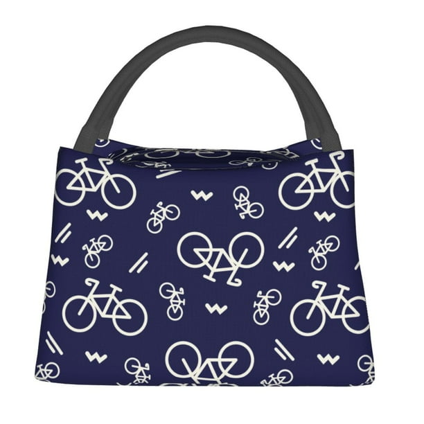 Fotbe Bicycle1 Bolsa Térmica Portátil con Estampado, Bolsa de Entrega de Alimentos Aislada, Bolsa Reutilizable de Gran Capacidad para Comidas y Supermercado