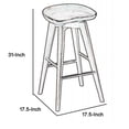 thumbnail image 5 of Contoured Seat Wooden Frame Swivel Barstool with Angled Legs, Dark Brown, 5 of 6
