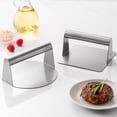 thumbnail image 3 of Presse à Burger, Presse à Hamburger Ronde en Acier Inoxydable Antiadhésive pour Grill Grill Barbecue, 3 of 7