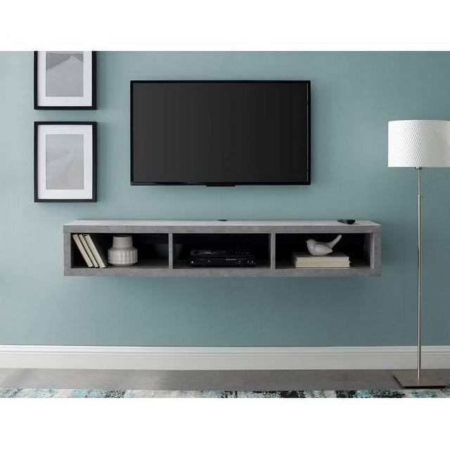 Martin Furniture Console Télé Flottante, 60 Pouces, Gris Pierre