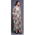thumbnail image 3 of Bimba Caftan Long à Fleurs Robe Maxi de Plage Maillot de Bain Couvre-Maillot Kaftan pour Femmes-TG-3X, 3 of 5