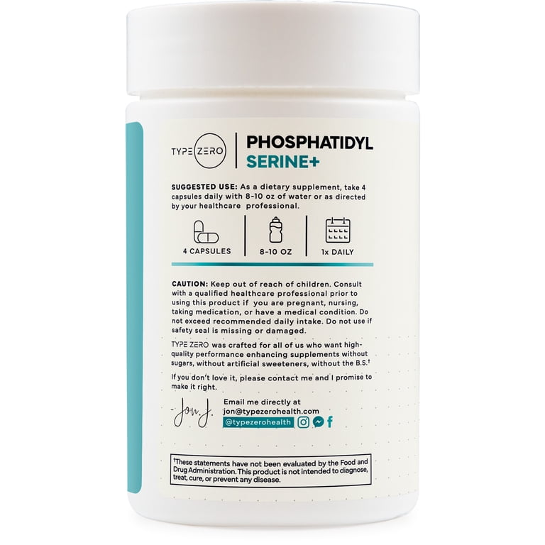 Type Zero Phosphatidylserine 3X Strength Nootropics Brain Support