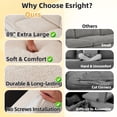 thumbnail image 4 of YODOLLA 89" Sofa Couch for Living Room 3 Seats Chenille Futon Sofa with 2 Removable Pillows, Cream White, 4 of 11