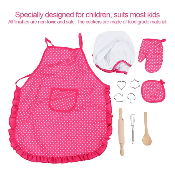 Juego de cocina para niños, juego de chef para niños, juguetes para hornear para niños, traje para hornear para niños, eficiencia óptima
